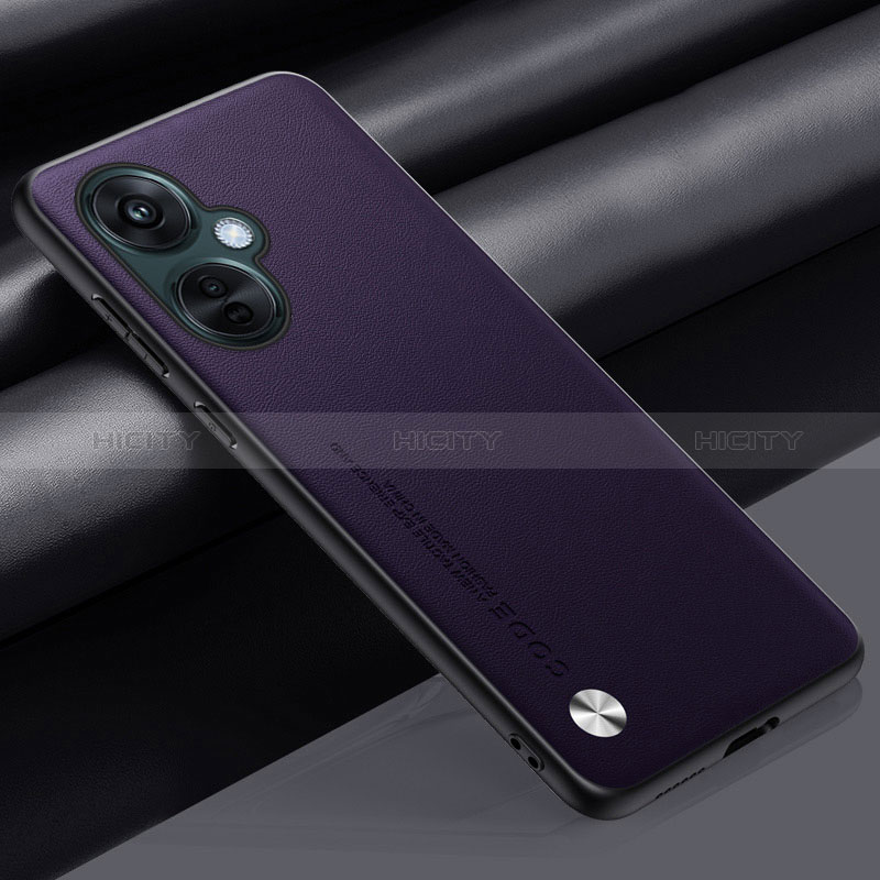 Coque Luxe Cuir Housse Etui S02 pour OnePlus Nord CE 3 5G Violet Plus