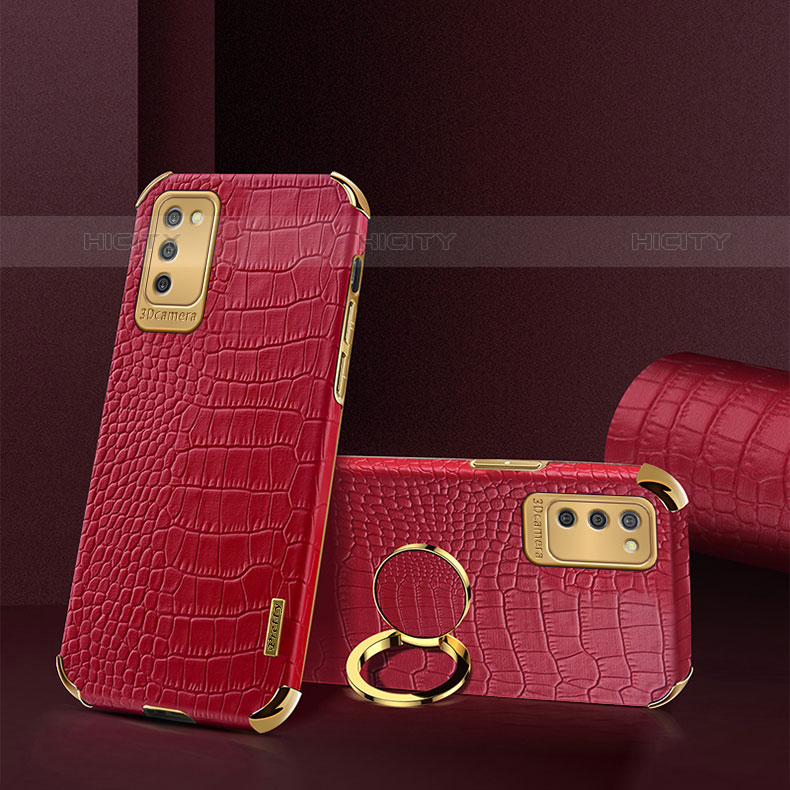 Coque Luxe Cuir Housse Etui S02 pour Samsung Galaxy M02s Rouge Plus