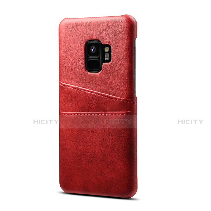 Coque Luxe Cuir Housse Etui S02 pour Samsung Galaxy S9 Rouge Plus