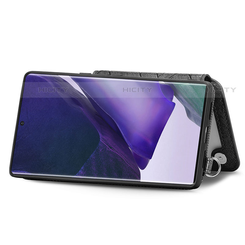 Coque Luxe Cuir Housse Etui S02D pour Samsung Galaxy S21 Ultra 5G Plus