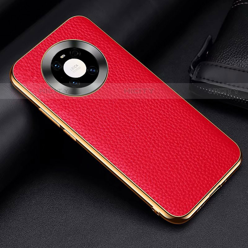 Coque Luxe Cuir Housse Etui S03 pour Huawei Mate 40 Rouge Plus