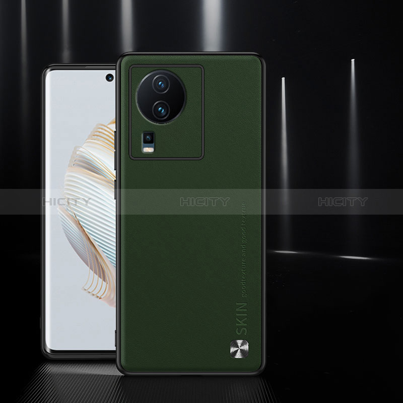 Coque Luxe Cuir Housse Etui S03 pour Vivo iQOO Neo7 5G Vert Plus