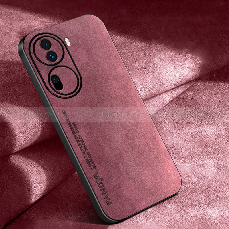 Coque Luxe Cuir Housse Etui S04 pour Oppo Reno11 Pro 5G Rouge Plus