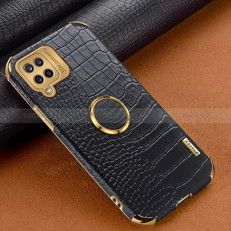 Coque Luxe Cuir Housse Etui XD1 pour Samsung Galaxy A12 Nacho Noir Plus