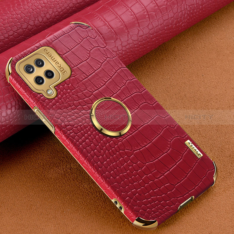 Coque Luxe Cuir Housse Etui XD1 pour Samsung Galaxy A12 Nacho Rouge Plus