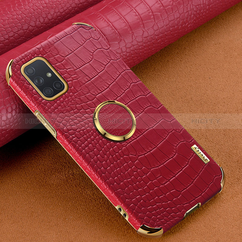 Coque Luxe Cuir Housse Etui XD1 pour Samsung Galaxy A71 5G Rouge Plus
