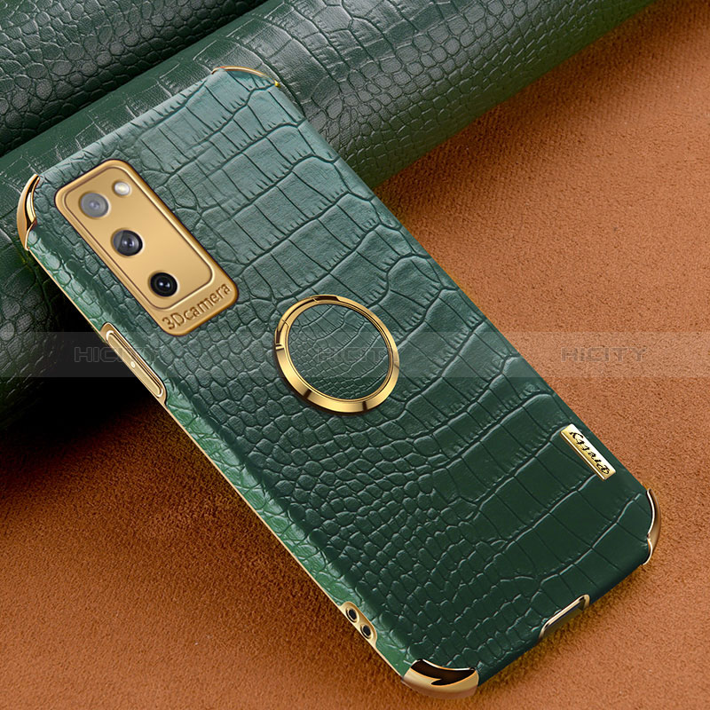 Coque Luxe Cuir Housse Etui XD1 pour Samsung Galaxy S20 Lite 5G Vert Plus