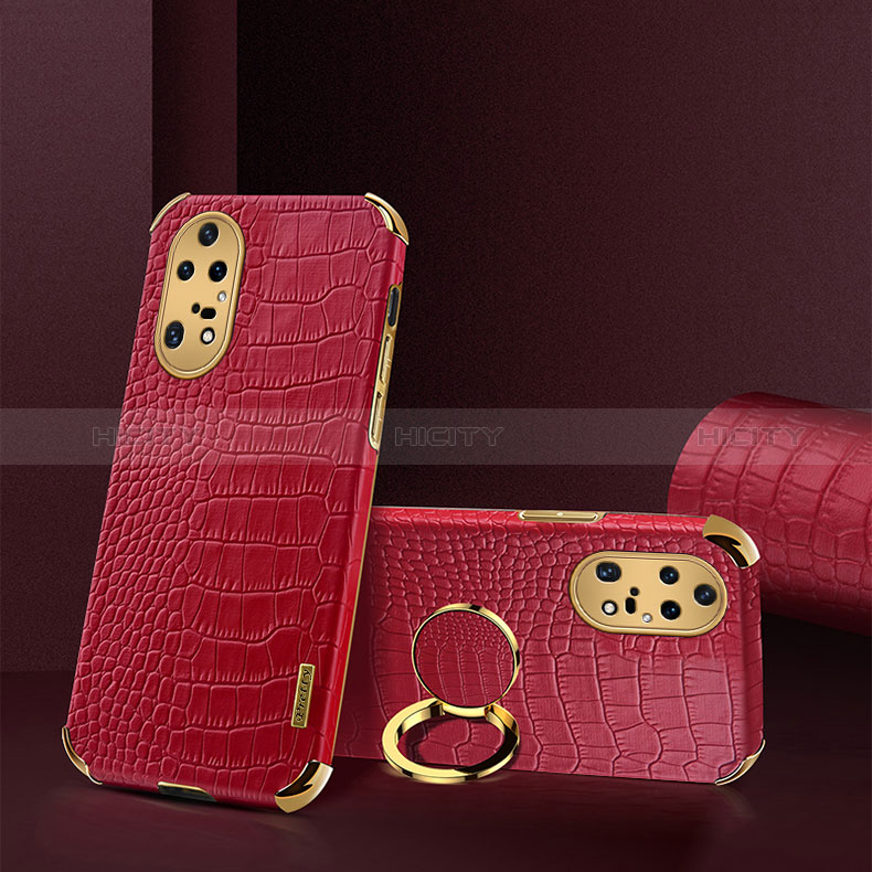 Coque Luxe Cuir Housse Etui XD2 pour Huawei P50 Pro Rouge Plus