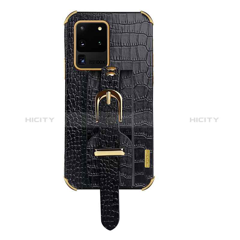 Coque Luxe Cuir Housse Etui XD2 pour Samsung Galaxy S20 Ultra Noir Plus