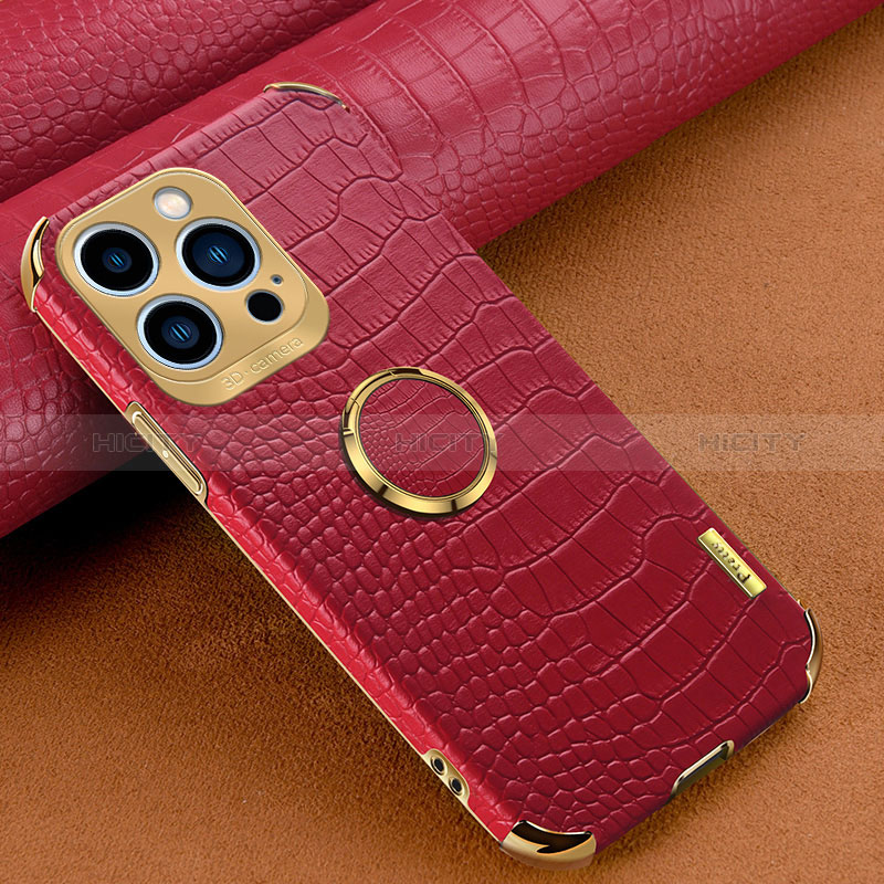 Coque Luxe Cuir Housse Etui XD3 pour Apple iPhone 13 Pro Rouge Plus