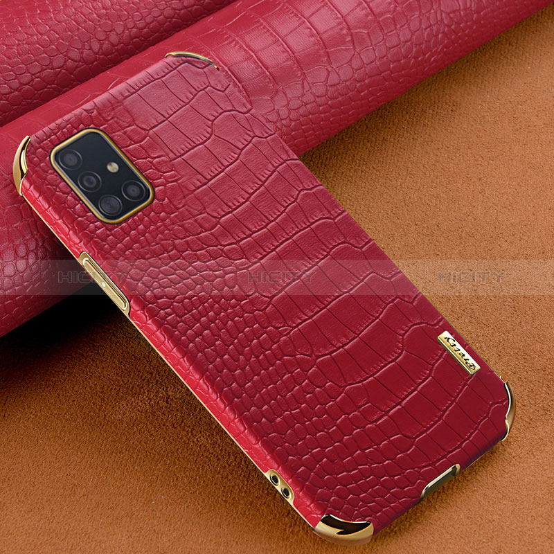 Coque Luxe Cuir Housse Etui XD3 pour Samsung Galaxy A51 5G Rouge Plus