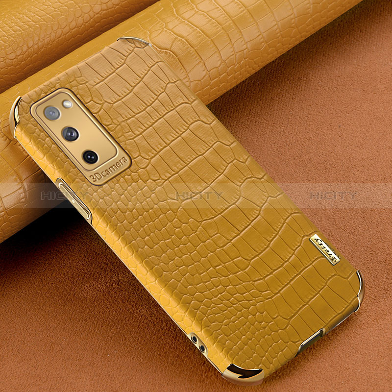 Coque Luxe Cuir Housse Etui XD3 pour Samsung Galaxy S20 FE (2022) 5G Jaune Plus