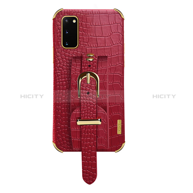Coque Luxe Cuir Housse Etui XD5 pour Samsung Galaxy S20 5G Rouge Plus