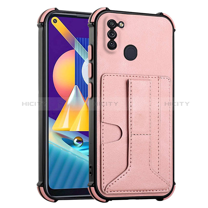 Coque Luxe Cuir Housse Etui Y01B pour Samsung Galaxy M11 Or Rose Plus