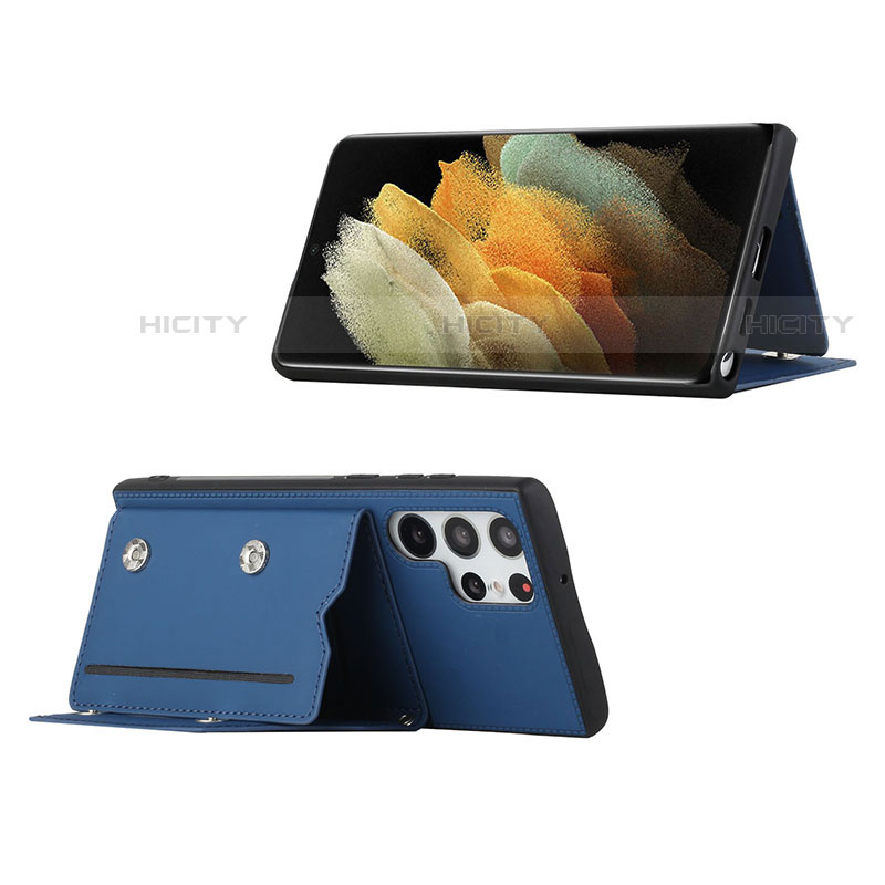 Coque Luxe Cuir Housse Etui Y02B pour Samsung Galaxy S21 Ultra 5G Plus