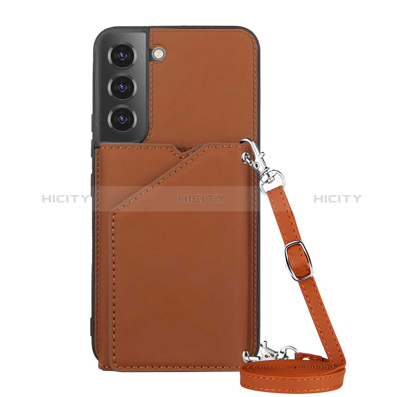 Coque Luxe Cuir Housse Etui Y04B pour Samsung Galaxy S25 5G Marron Plus