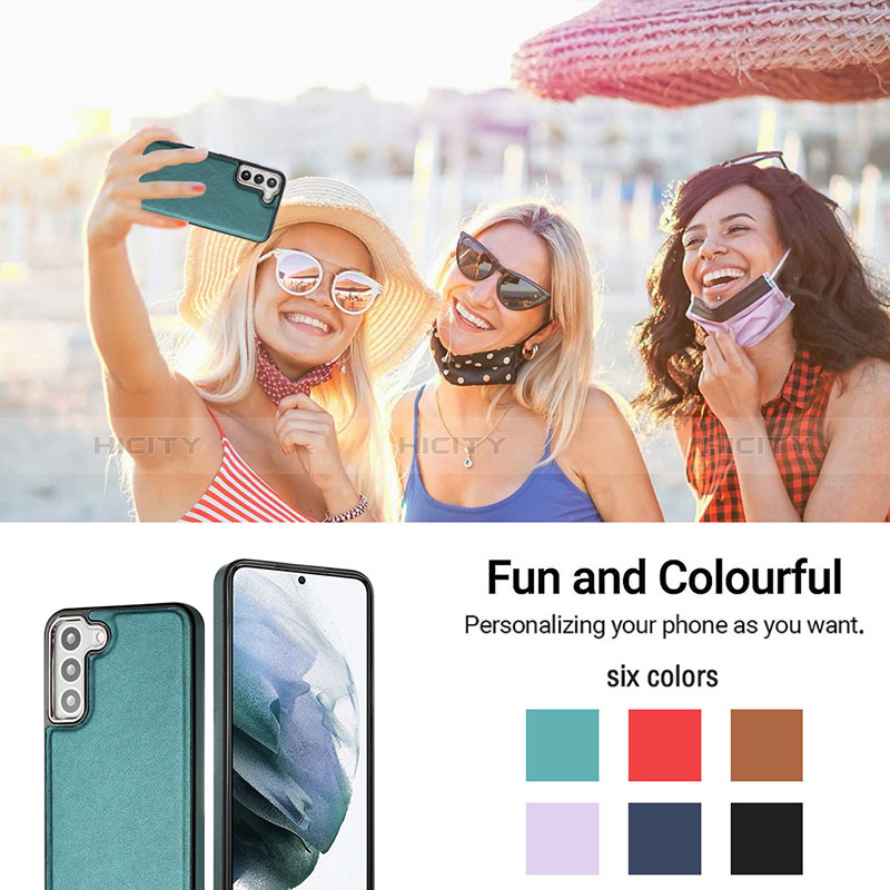 Coque Luxe Cuir Housse Etui YB3 pour Samsung Galaxy S21 FE 5G Plus