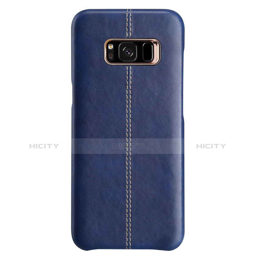 Coque Luxe Cuir Housse L01 pour Samsung Galaxy S8 Bleu Plus