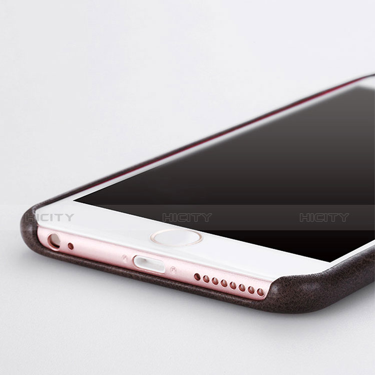 Coque Luxe Cuir Housse L02 pour Apple iPhone 6S Plus Marron Plus