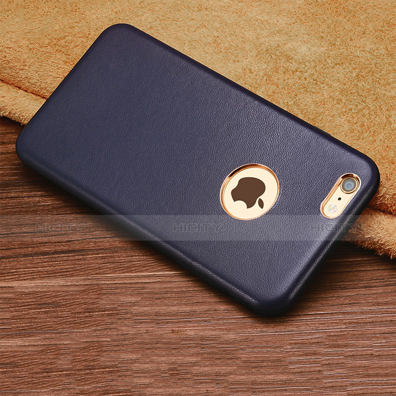 Coque Luxe Cuir Housse pour Apple iPhone 6S Bleu Plus