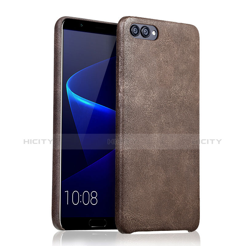 Coque Luxe Cuir Housse pour Huawei Honor View 10 Marron Plus