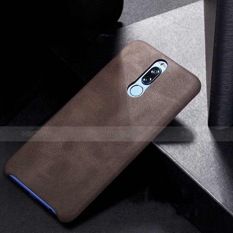 Coque Luxe Cuir Housse pour Huawei Maimang 6 Marron Plus