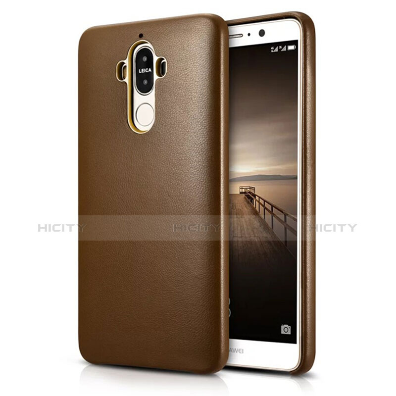 Coque Luxe Cuir Housse pour Huawei Mate 9 Marron Plus