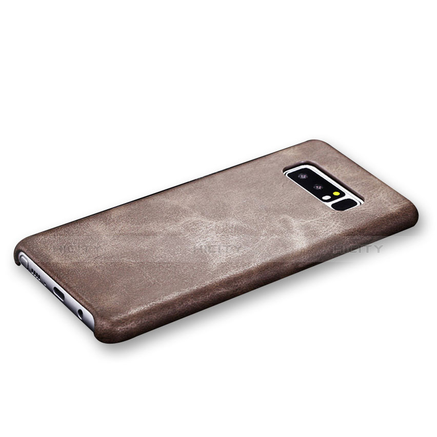 Coque Luxe Cuir Housse pour Samsung Galaxy Note 8 Marron Plus