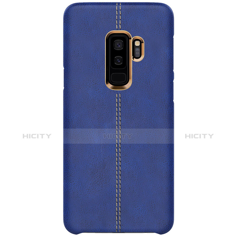 Coque Luxe Cuir Housse pour Samsung Galaxy S9 Plus Bleu Plus