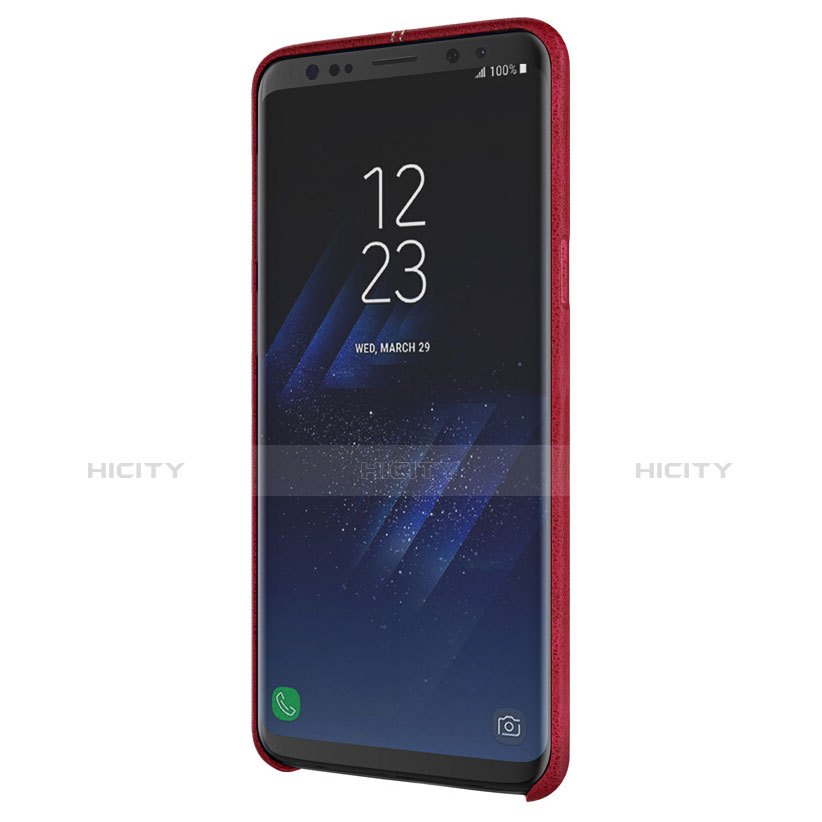Coque Luxe Cuir Housse pour Samsung Galaxy S9 Plus Rouge Plus