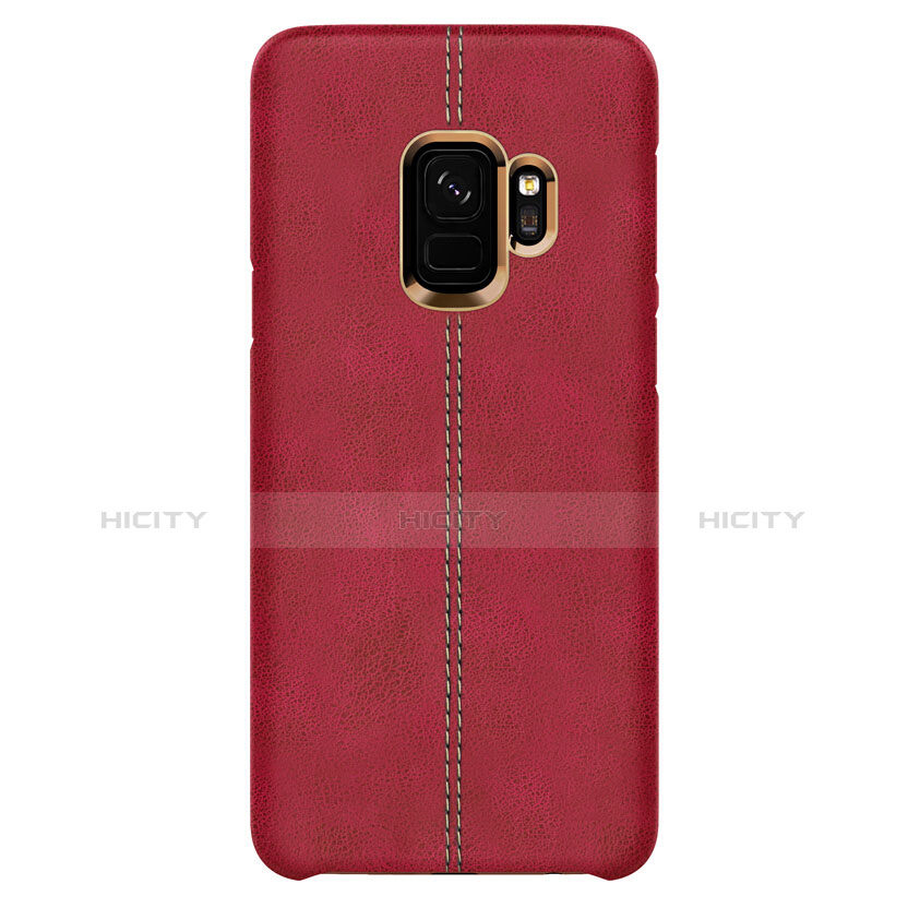 Coque Luxe Cuir Housse pour Samsung Galaxy S9 Rouge Plus