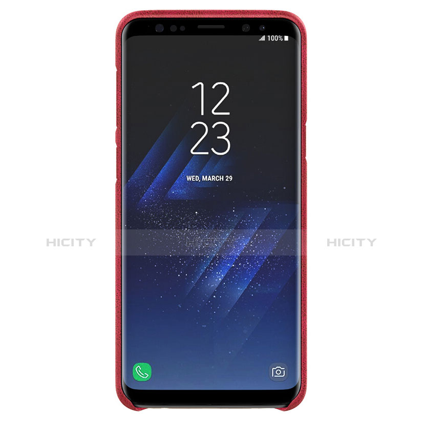 Coque Luxe Cuir Housse pour Samsung Galaxy S9 Rouge Plus