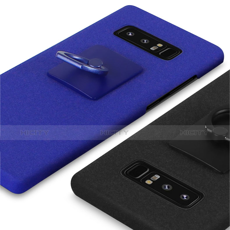 Coque Plastique Housse Etui Rigide Mat avec Support Bague Anneau A01 pour Samsung Galaxy Note 8 Duos N950F Plus