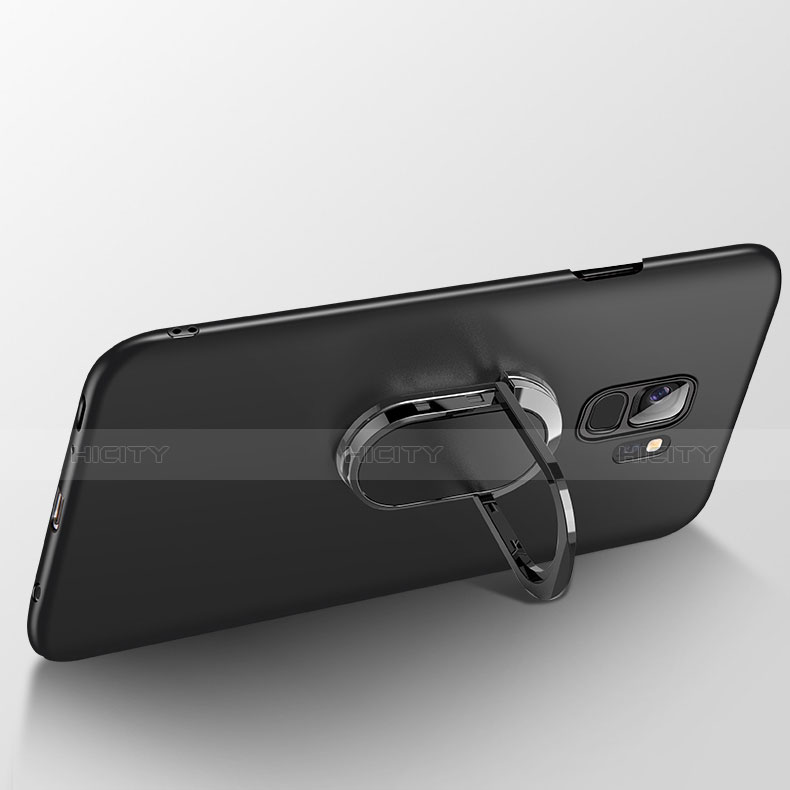 Coque Plastique Housse Etui Rigide Mat avec Support Bague Anneau A01 pour Samsung Galaxy S9 Plus
