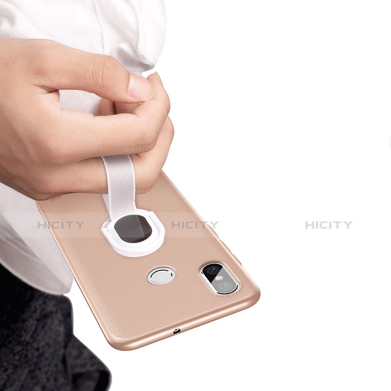 Coque Plastique Housse Etui Rigide Mat avec Support Bague Anneau A01 pour Xiaomi Mi 8 Plus