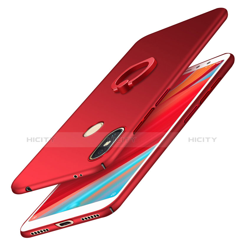 Coque Plastique Housse Etui Rigide Mat avec Support Bague Anneau A01 pour Xiaomi Redmi S2 Plus