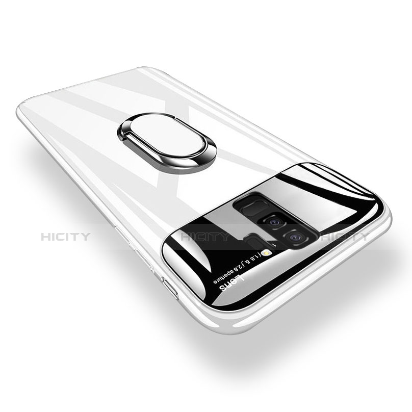 Coque Plastique Housse Etui Rigide Mat avec Support Bague Anneau Aimante A01 pour Samsung Galaxy S9 Plus Plus