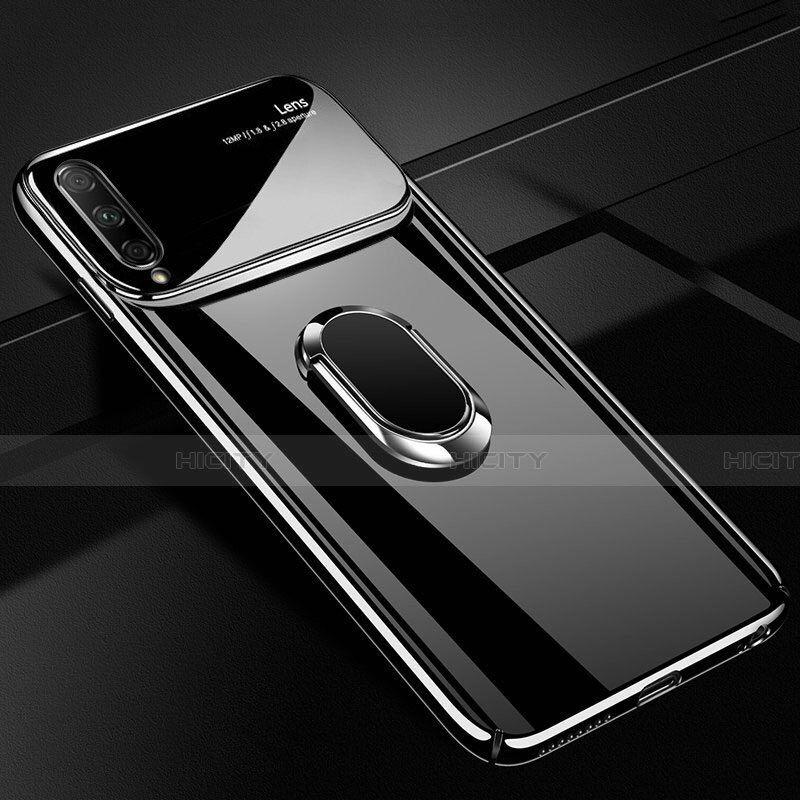 Coque Plastique Housse Etui Rigide Mat avec Support Bague Anneau Aimante Magnetique A01 pour Huawei Honor 9X Pro Noir Plus