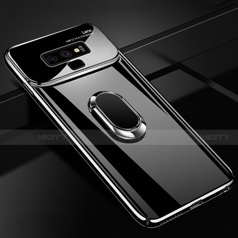 Coque Plastique Housse Etui Rigide Mat avec Support Bague Anneau Aimante Magnetique A01 pour Samsung Galaxy Note 9 Noir Plus