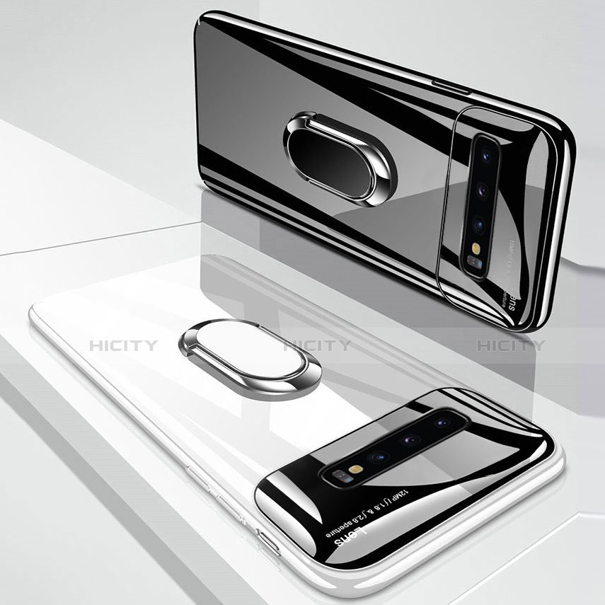 Coque Plastique Housse Etui Rigide Mat avec Support Bague Anneau Aimante Magnetique A01 pour Samsung Galaxy S10 Plus Plus