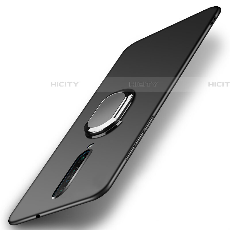 Coque Plastique Housse Etui Rigide Mat avec Support Bague Anneau Aimante Magnetique A01 pour Xiaomi Redmi K30 4G Noir Plus