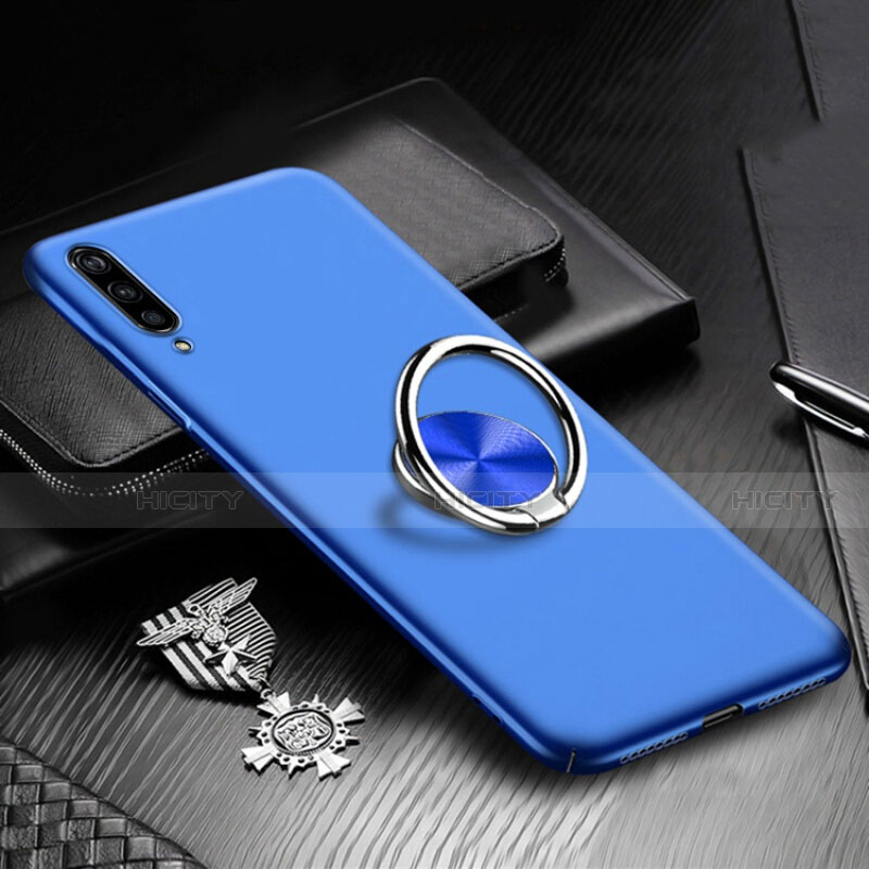 Coque Plastique Housse Etui Rigide Mat avec Support Bague Anneau Aimante Magnetique P01 pour Xiaomi Mi A3 Bleu Plus