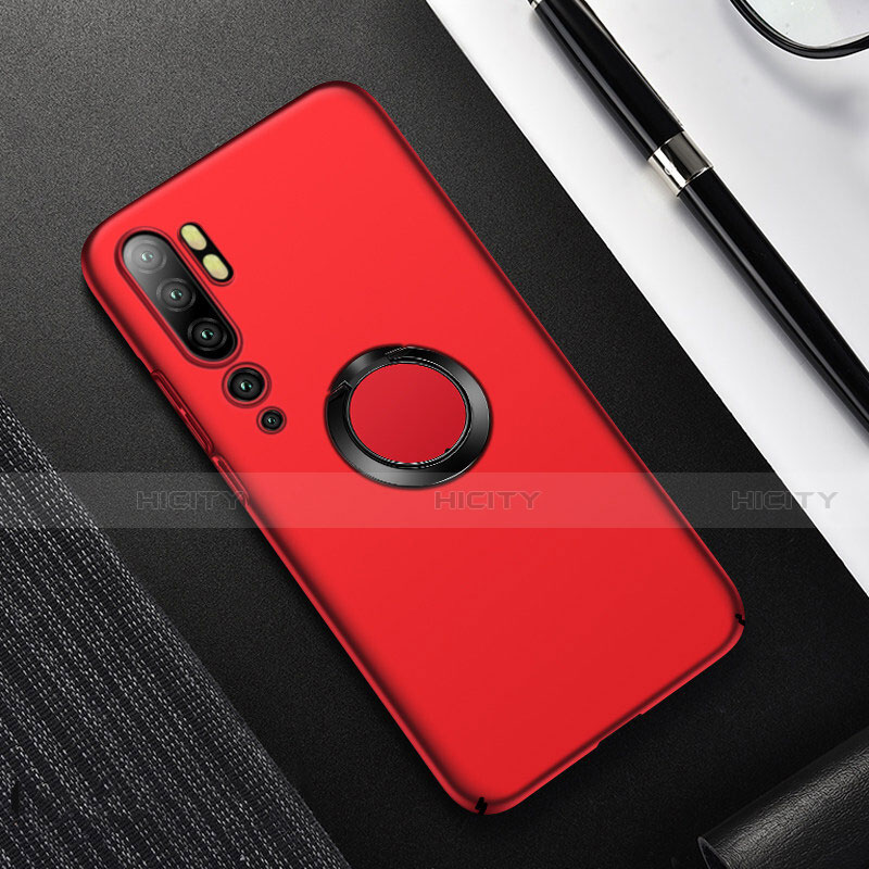 Coque Plastique Housse Etui Rigide Mat avec Support Bague Anneau Aimante Magnetique P01 pour Xiaomi Mi Note 10 Rouge Plus