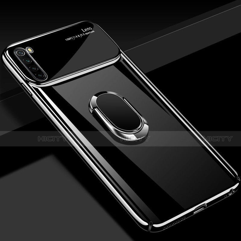 Coque Plastique Housse Etui Rigide Mat avec Support Bague Anneau Aimante Magnetique P03 pour Xiaomi Redmi Note 8 (2021) Noir Plus