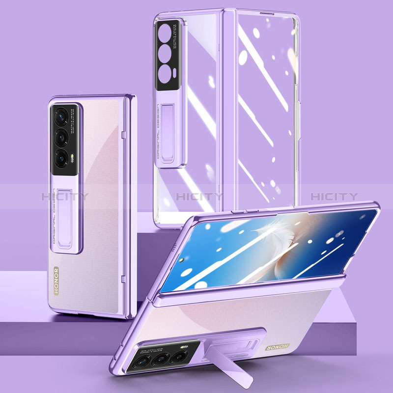 Coque Plastique Mat Protection Integrale 360 Degres Avant et Arriere Etui Housse GK2 pour Huawei Honor Magic Vs2 5G Violet Plus