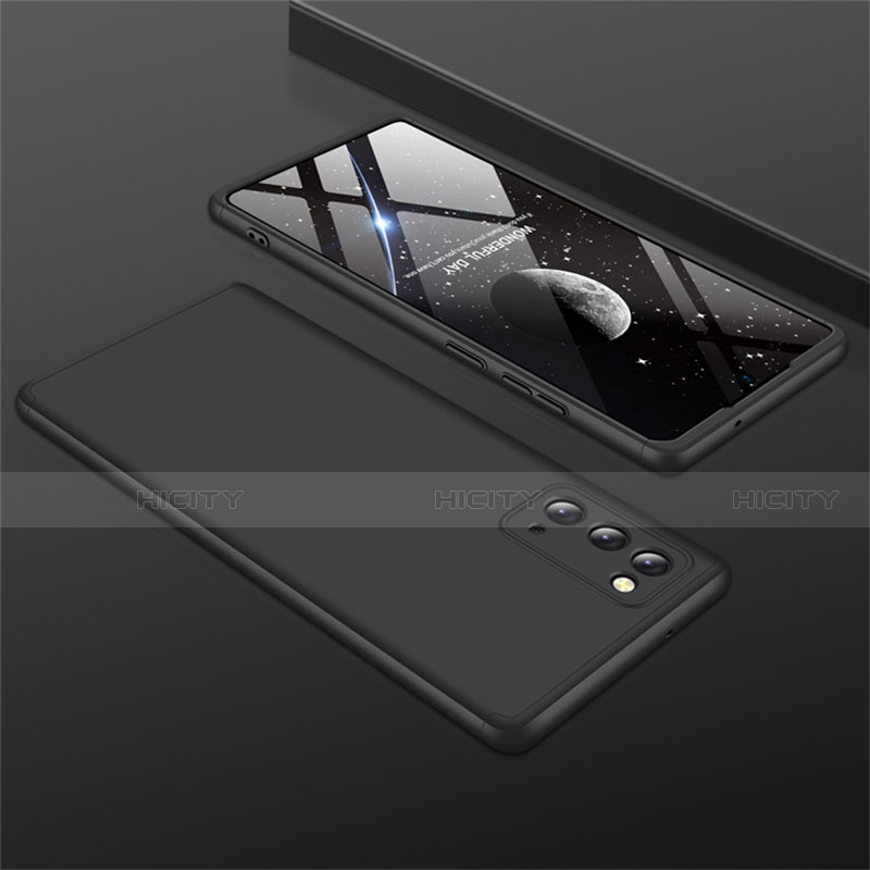 Coque Plastique Mat Protection Integrale 360 Degres Avant et Arriere Etui Housse M01 pour Samsung Galaxy Note 20 5G Noir Plus