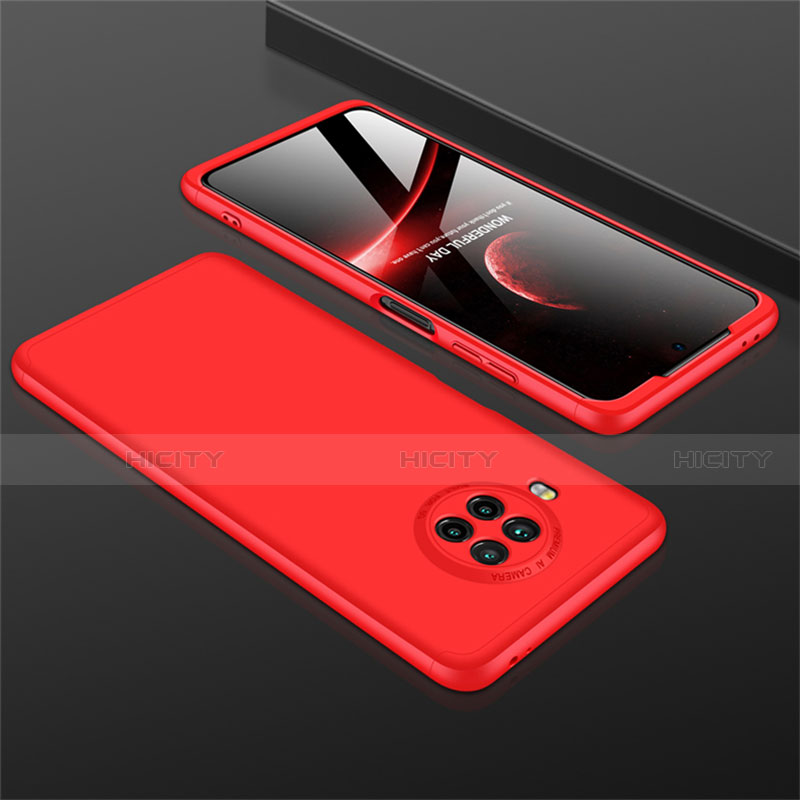 Coque Plastique Mat Protection Integrale 360 Degres Avant et Arriere Etui Housse M01 pour Xiaomi Mi 10T Lite 5G Rouge Plus