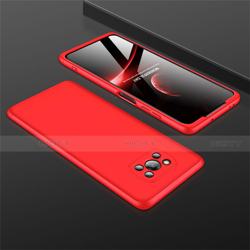 Coque Plastique Mat Protection Integrale 360 Degres Avant et Arriere Etui Housse M01 pour Xiaomi Poco X3 Rouge Plus