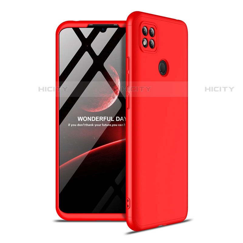 Coque Plastique Mat Protection Integrale 360 Degres Avant et Arriere Etui Housse M01 pour Xiaomi Redmi 9C Rouge Plus