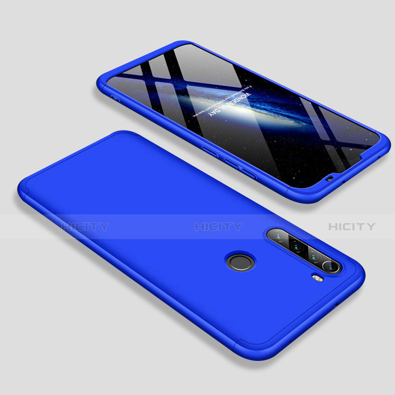 Coque Plastique Mat Protection Integrale 360 Degres Avant et Arriere Etui Housse M01 pour Xiaomi Redmi Note 8 Bleu Plus